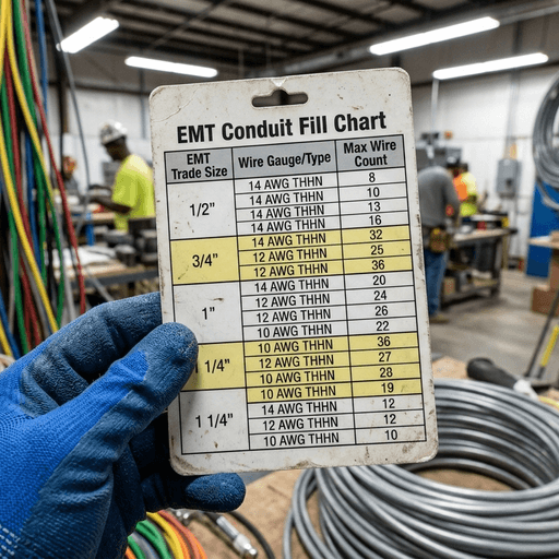Conduit Fill Chart: NEC Fill Ratios for Every Conduit Type and Wire Size