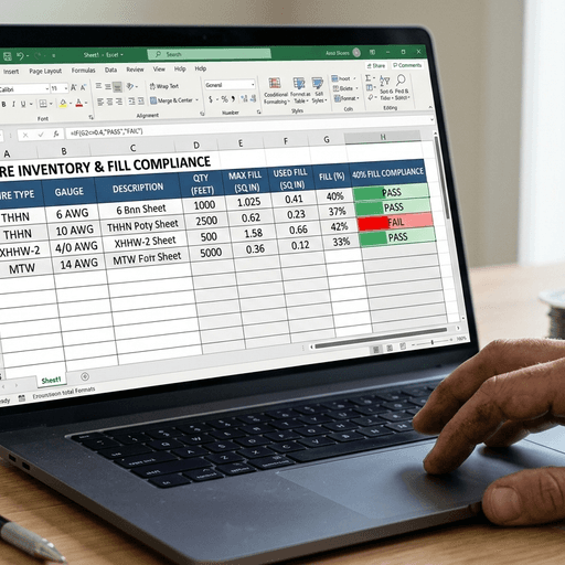 Free Conduit Fill Calculator Spreadsheet for Excel (Download + How to Use It)