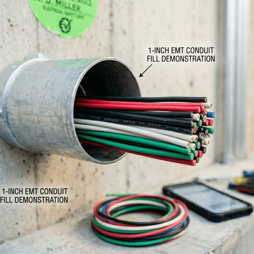 Mix of different THHN wires in 1-inch conduit